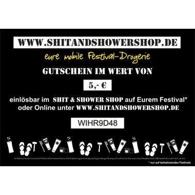 Shit & Shower Gutschein 5,- €